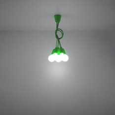 Lampa wisząca DIEGO 5 zielony 90x25x25cm nowoczesna E27 do salonu - Miniaturka zdjęcia nr 6