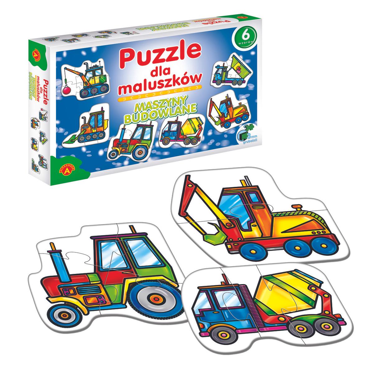 ALEXANDER Puzzle dla maluszków - maszyny budowlane 2+