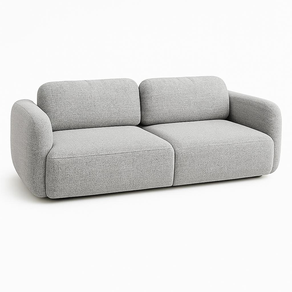 Kanapa rozkładana ITALY 253x110x71 cm sofa z funkcją spania tkanina Aragon szara