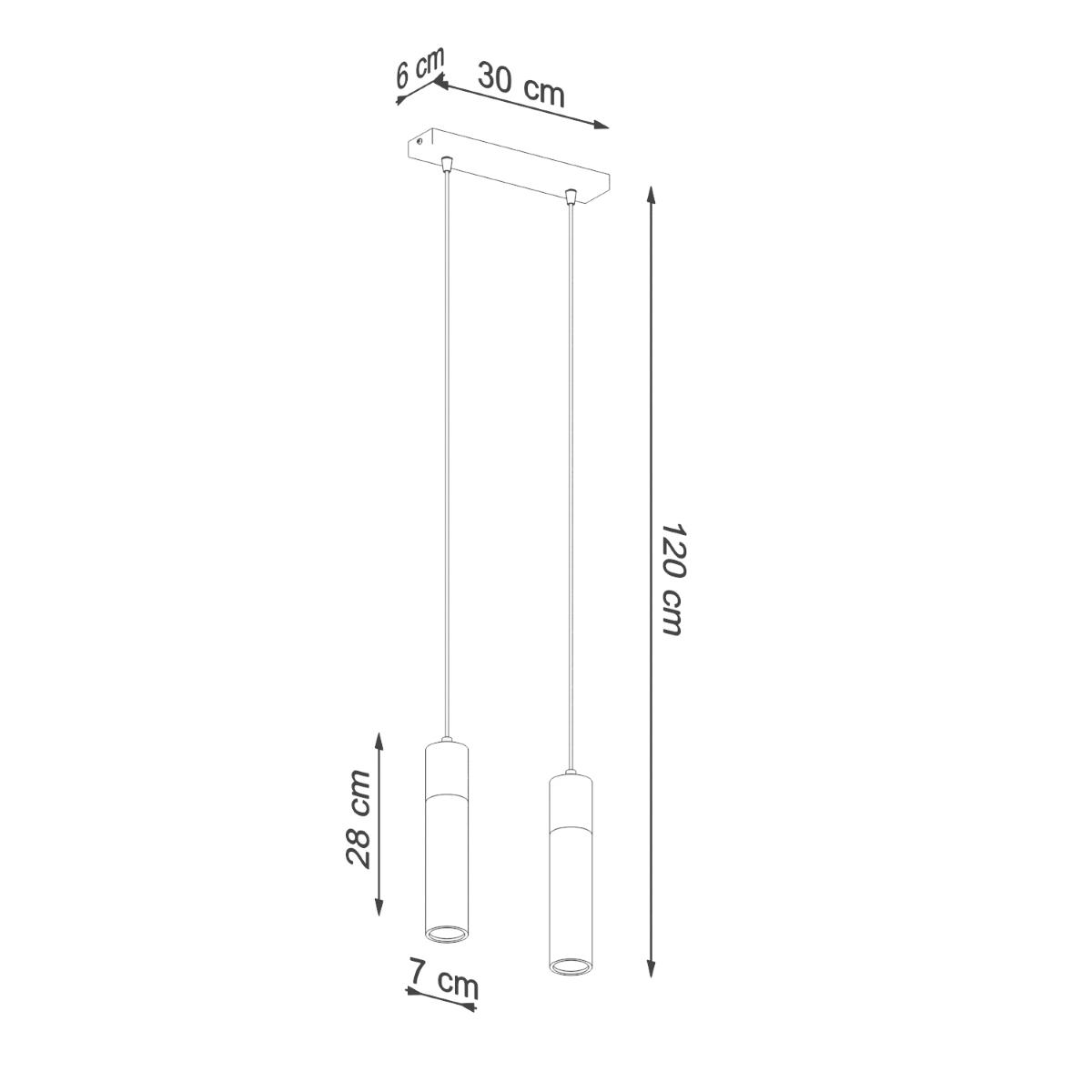 Lampa wisząca ZANE 2 szara 120x6x30cm nowoczesna G10 do salonu nr. 4