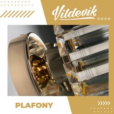 Plafon Glamour 18x15 cm do salonu sypialni okrągły z kryształkami złoty - Miniaturka zdjęcia nr 5