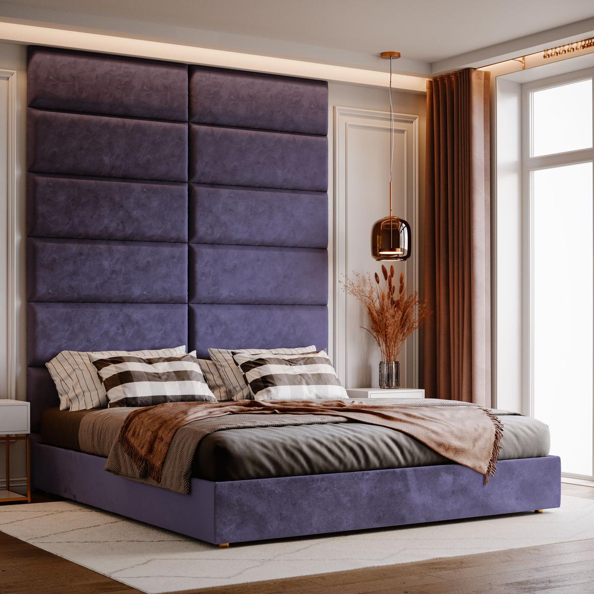  Panele tapicerowane 60x20 cm na ścianę magic velvet fioletowy nr. 5