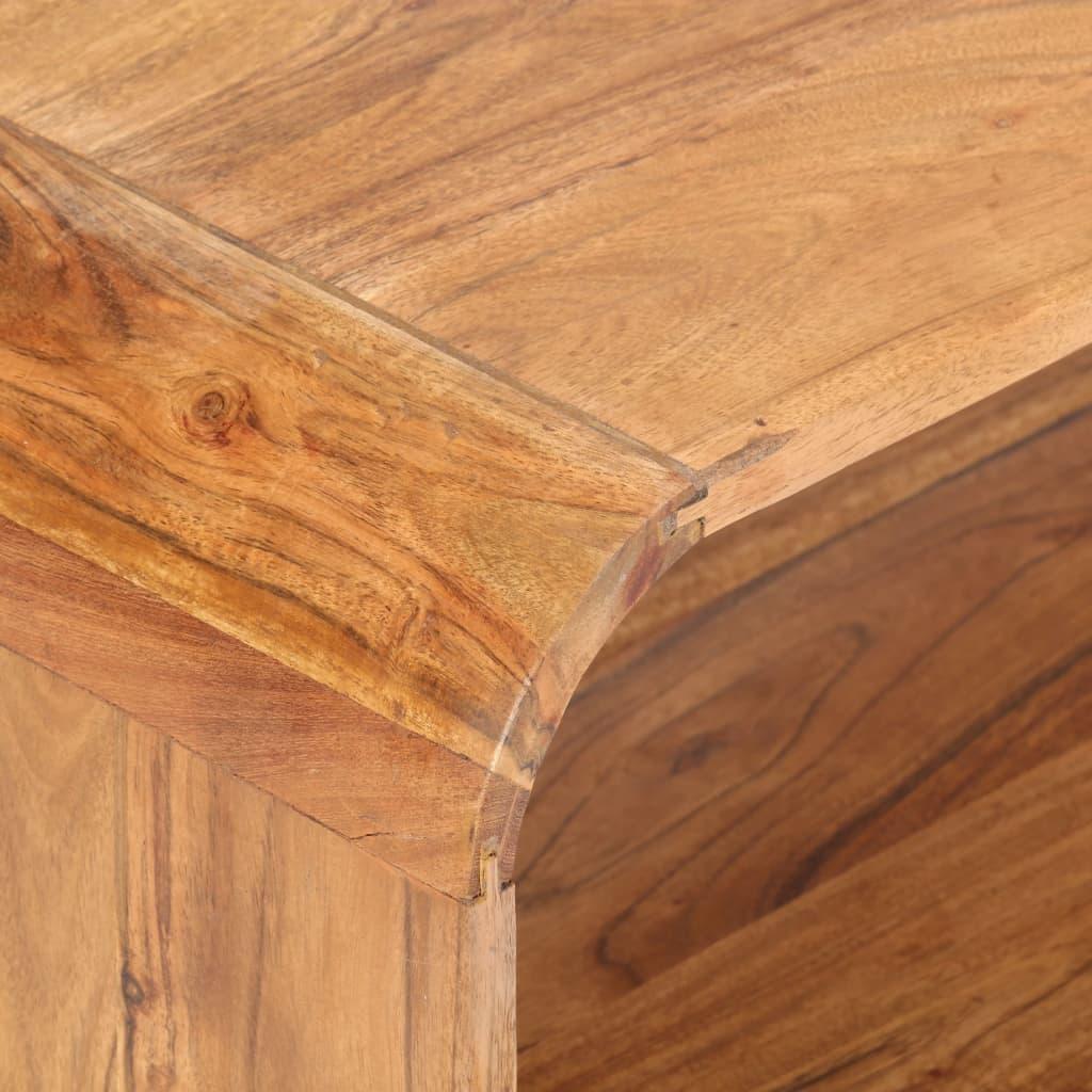  Stolik kawowy 90x50x30 cm z praktyczną półką z litego drewna akacjowego do salonu nr. 5