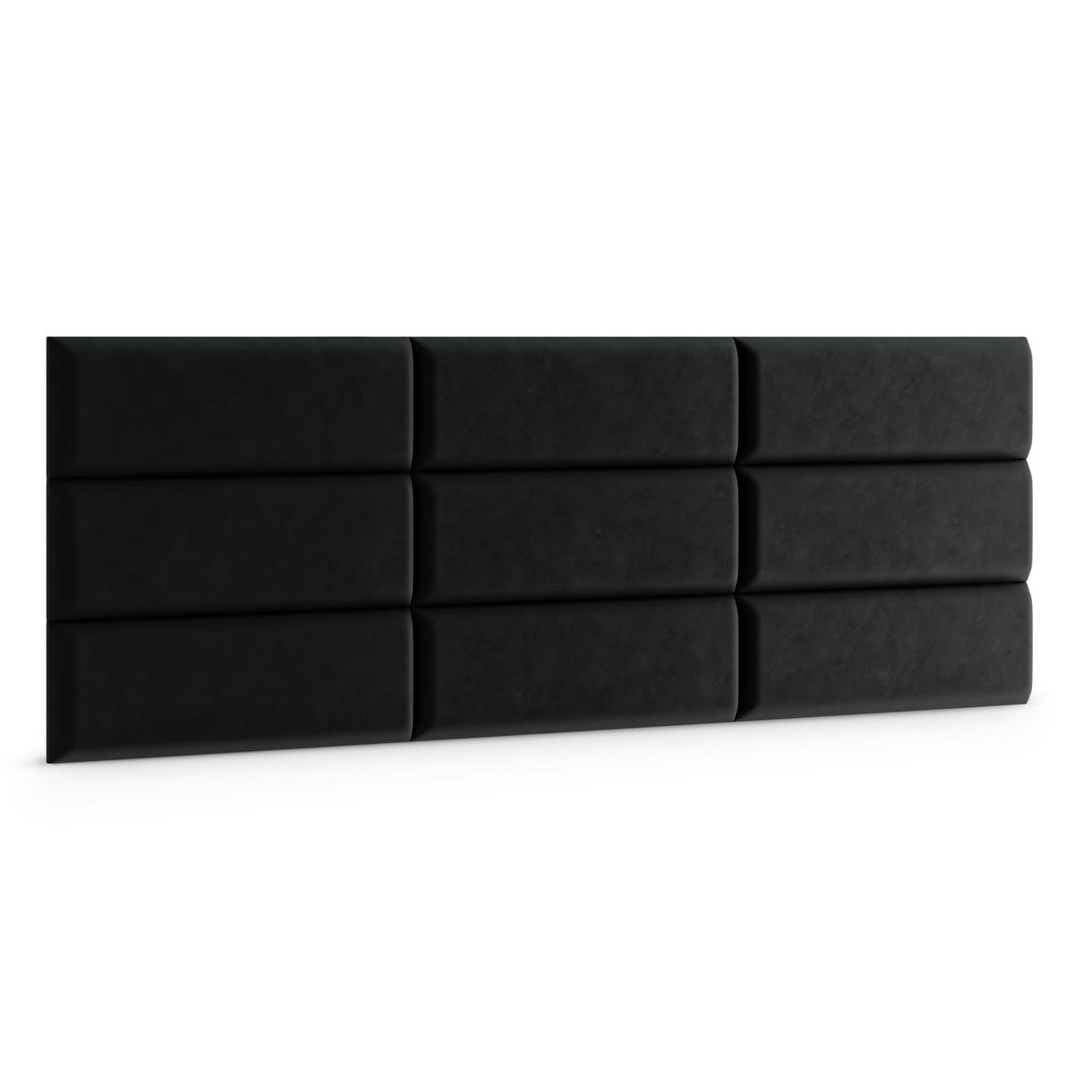  Panele tapicerowane 50x15 cm na ścianę magic velvet czarny nr. 3