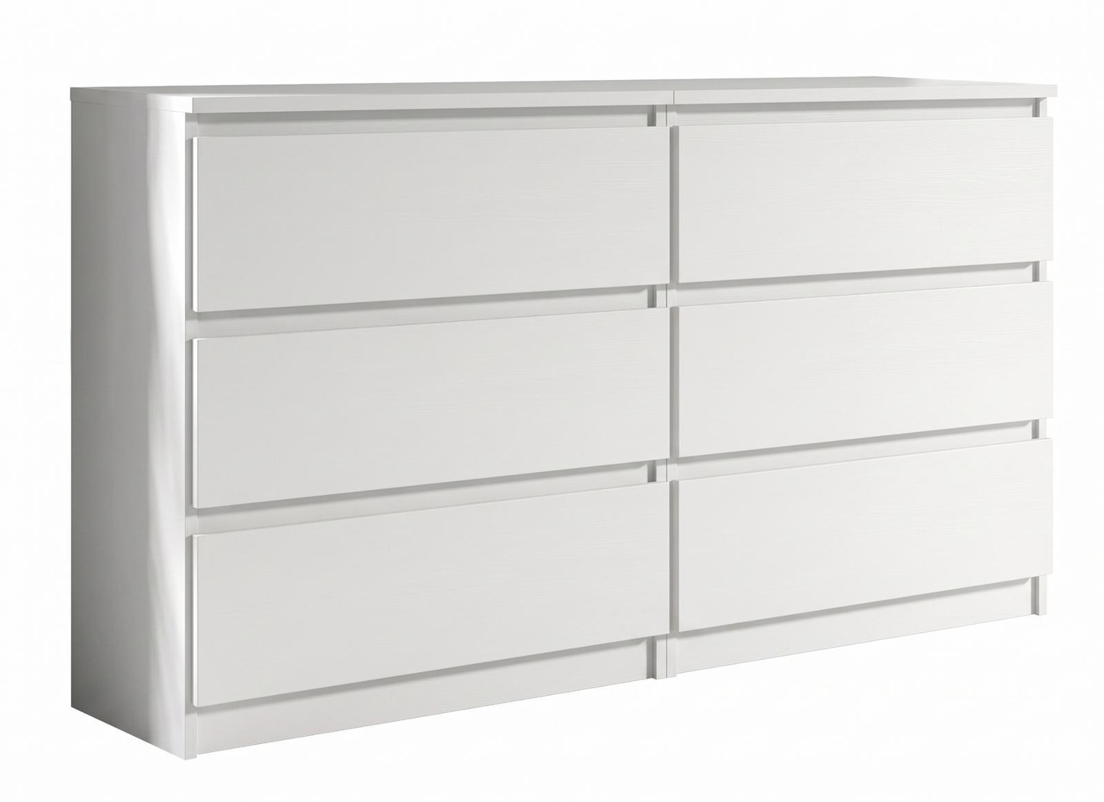 Komoda 120 cm MARTUSIA 78,5x120x39 cm z 6 szufladami biała do salonu i sypialni nr. 4