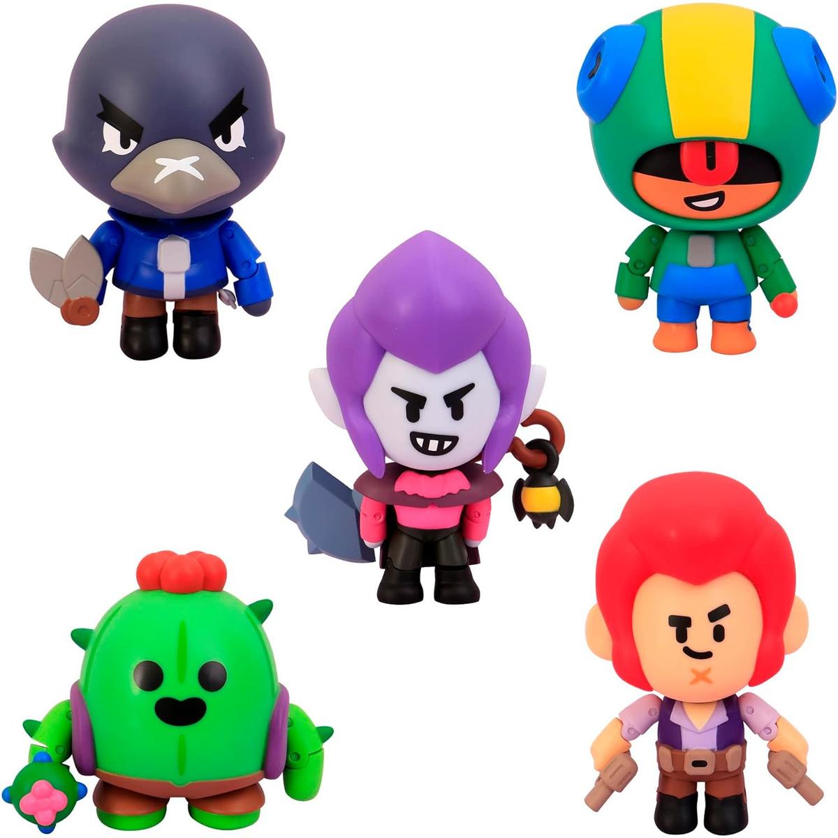 BRAWL STARS RUCHOME FIGURKI ZADYMIARZE 5-PAK MORTIS KRUK LEON SPIKE COLT nr. 3