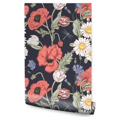 Tapeta KWIATY Tulipany Maki Chabry Stokrotki Dekor 53x1000  - Miniaturka zdjęcia nr 1