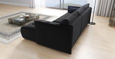 Narożnik Nessa 88x218x152 cm do salonu kronos czarny - Miniaturka zdjęcia nr 3