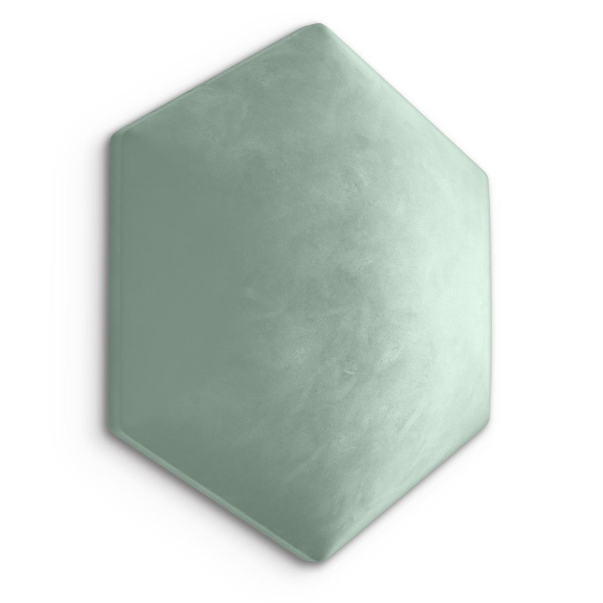 Panele tapicerowane 35x40 na ścianę hexagon miętowy