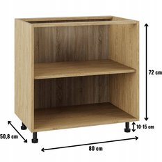 Korpus szafka kuchenna dolna 80x72x50,8 cm z akcesoriami dąb kamienny - Miniaturka zdjęcia nr 2