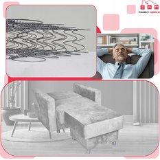 Fotel rozkładany z podnóżkiem Alicja poczekalnia - Miniaturka zdjęcia nr 5