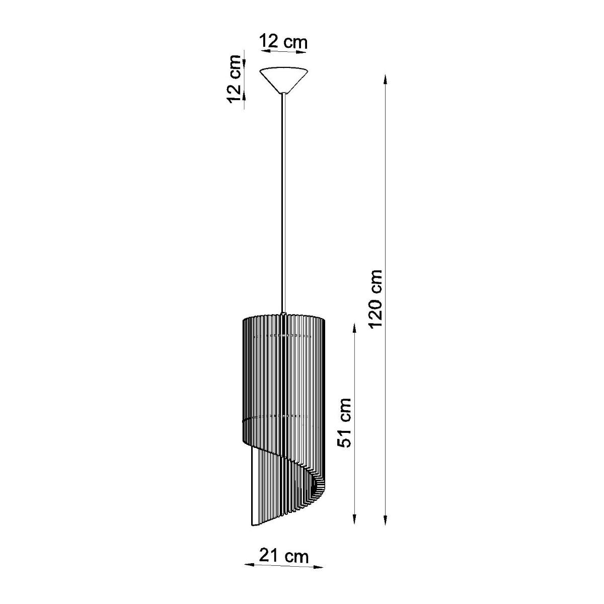 Lampa wisząca ALEXIA 120x21x21cm nowoczesna E27 do salonu nr. 4