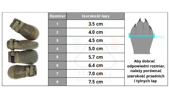 Buty dla psa Winhyepet Army khaki (2 szt) 1 - 3.5 cm nr. 3