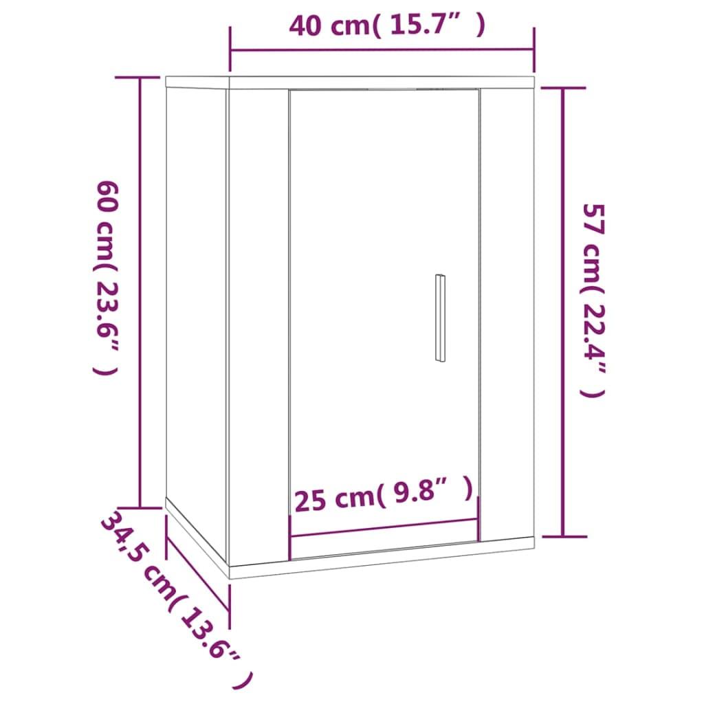 Zestaw szafek RTV 57x34,5x40 cm 3szt z drzwiczkami i półkami biały połysk do salonu nr. 12