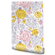 Tapeta Dla Dzieci LIŚCIE Drzewa Biedronki Wzorki 53x1000  - Miniaturka zdjęcia nr 1