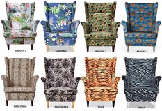 Fotel Uszak z podnóżkiem do lokalu baru pabu - Miniaturka zdjęcia nr 11