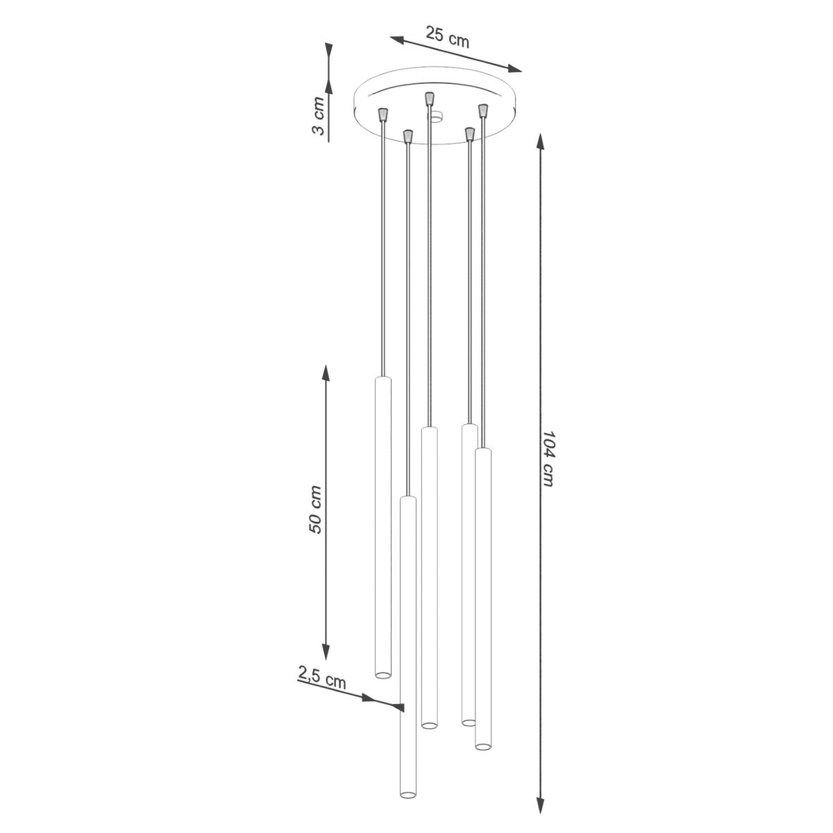 Lampa wisząca Pastelo 104x25x25cm beżowa nr. 5