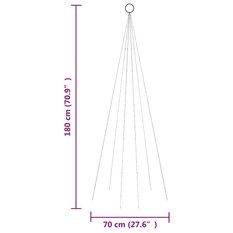 Choinka do montażu na maszcie, 108 ciepłych białych LED, 180 cm - Miniaturka zdjęcia nr 11