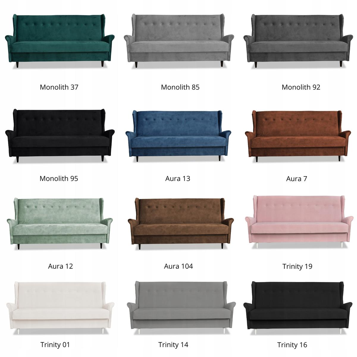Wersalka sofa uszak kanapa rozkładana Ari pistacja nr. 11