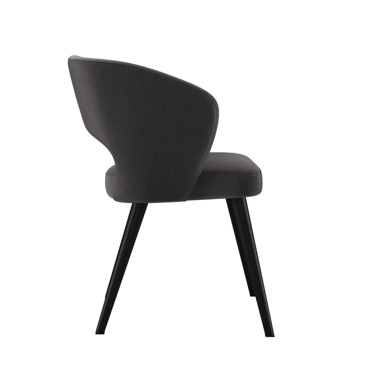 Krzesło DELUXE KR-8 53x49x83 cm welurowe do jadalni ciemnoszary nr. 4