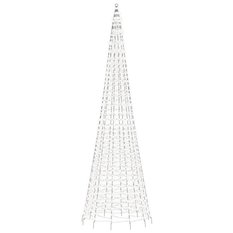 Choinka z lampek, na maszt, 1534 zimne białe LED, 500 cm - Miniaturka zdjęcia nr 1