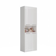 Słupek łazienkowy NEL DK 1K 174x60x30 cm szafka łazienkowa z koszem na pranie biały połysk - Miniaturka zdjęcia nr 3