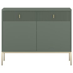 Komoda Maggiore 104 cm do sypialni garderoby smoke green złoty - Miniaturka zdjęcia nr 2