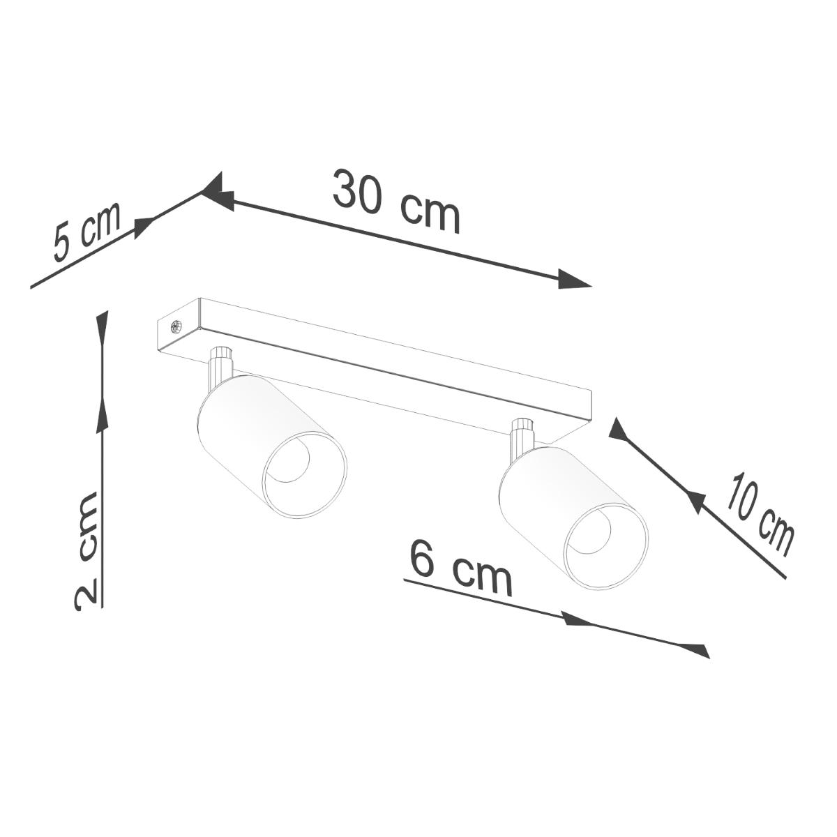 Plafon WINX 2 czarny/złoty 18.5x6x30cm nowoczesna lampa GU10 do salonu  nr. 8