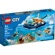 Duży zestaw klocków lego city oryginalny łódź do nurkowania badacza 60377 dla dziecka