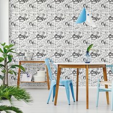 Tapeta napisy kawa filiżanki typografia do jadalni  - Miniaturka zdjęcia nr 3