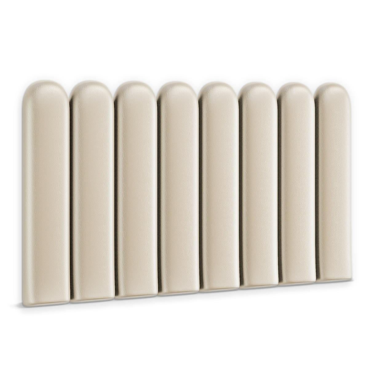 Panele tapicerowane 30x80 cm na ścianę płotek eko skóra kremowy