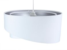 Lampa 50x23x93 cm do salonu sypialni biura wisząca asymetryczna biało srebrna - Miniaturka zdjęcia nr 5