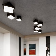 Plafon HEXA 35 czarny 15x35x35cm nowoczesna lampa E27 do salonu - Miniaturka zdjęcia nr 7