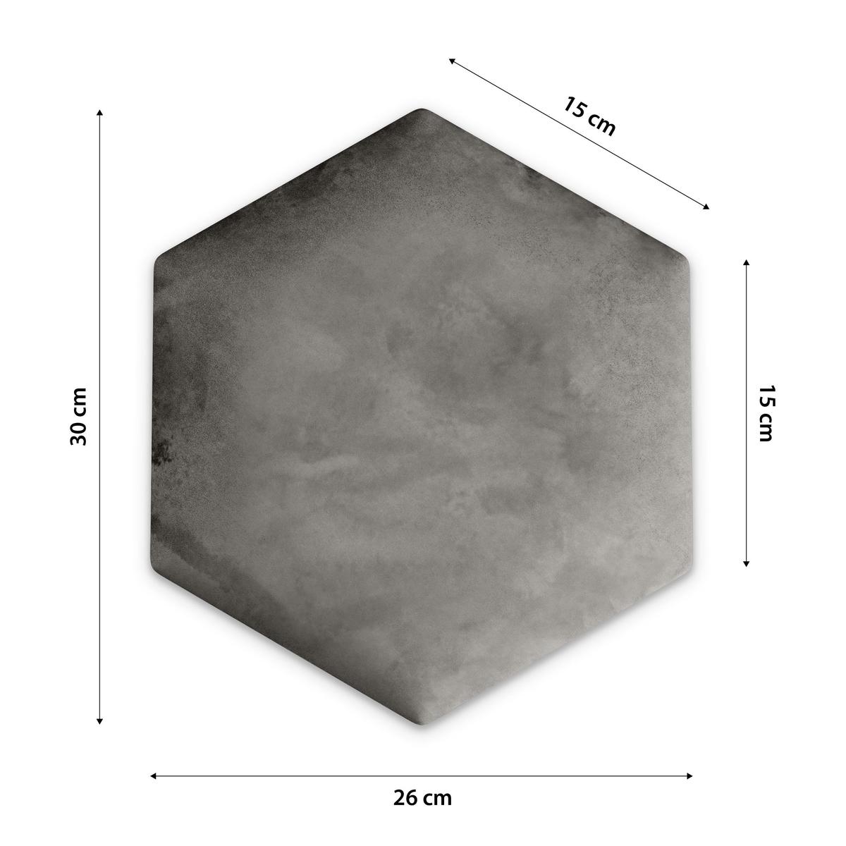 Panele tapicerowane 26x30 na ścianę hexagon szary nr. 3
