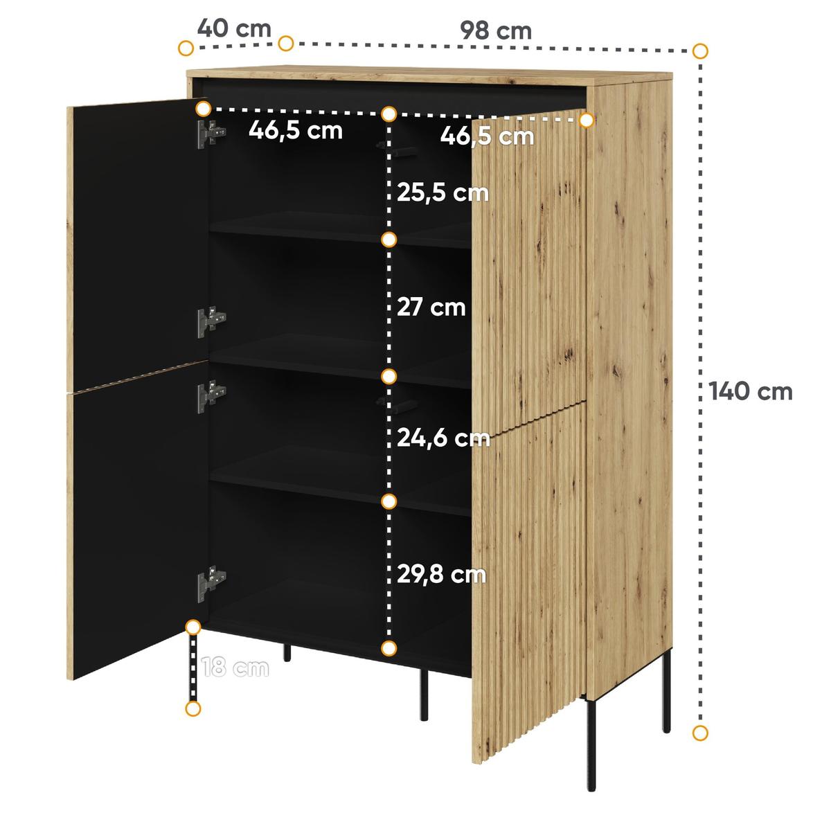 Komod Trend 98 cm do salonu sypialni przedpokoju dąb nr. 4