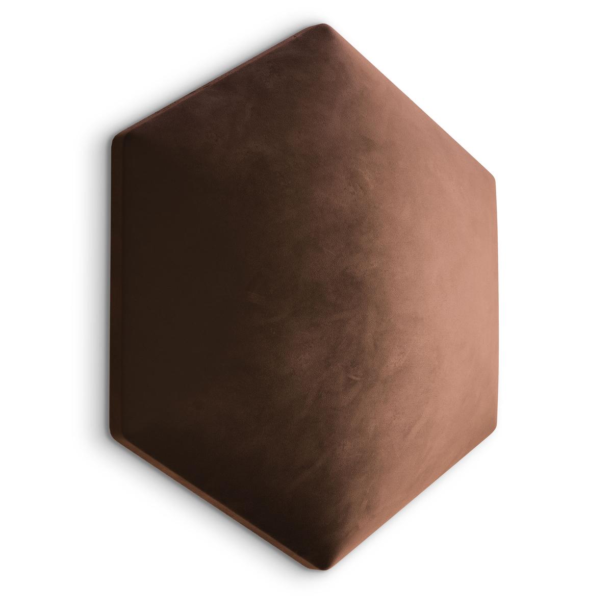 Panele tapicerowane 26x30 hexagon magic velvet brązowy