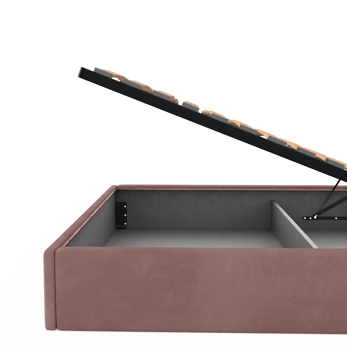 Łóżko tapicerowane 140x200 premium z pojemnikiem do sypialni różowe wezgłowie 107 cm nr. 13