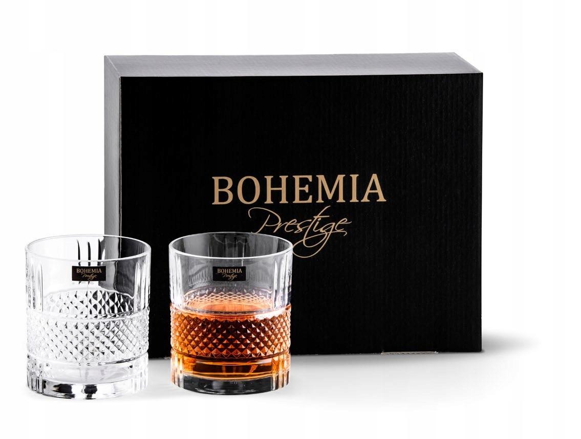 Szklanki Elegante Bohemia Prestige 340 ml do whiskey kryształowe 