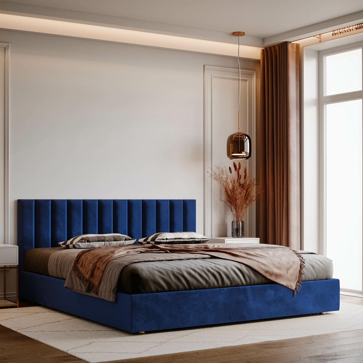 Panele tapicerowane 100x20 na ścianę magic velvet granatowy nr. 5