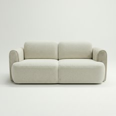 Kanapa rozkładana ITALY 253x110x71 cm sofa z funkcją spania tkanina LOOP ivory - Miniaturka zdjęcia nr 3