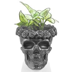 Donica Skull Flowers Steel Poli  11 cm - Miniaturka zdjęcia nr 4