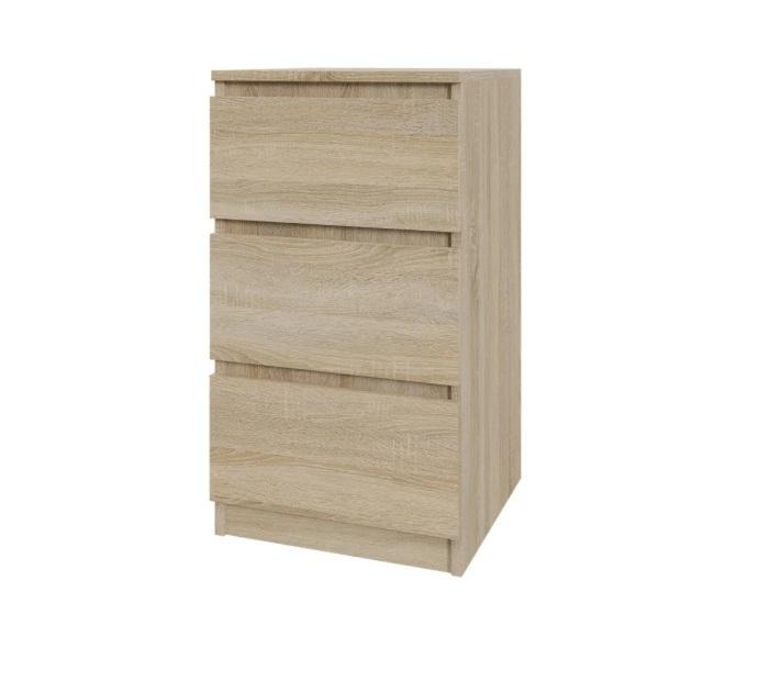 Komoda MARTUSIA 40x40x97 cm z 3 szufladami dąb sonoma do salonu i sypialni