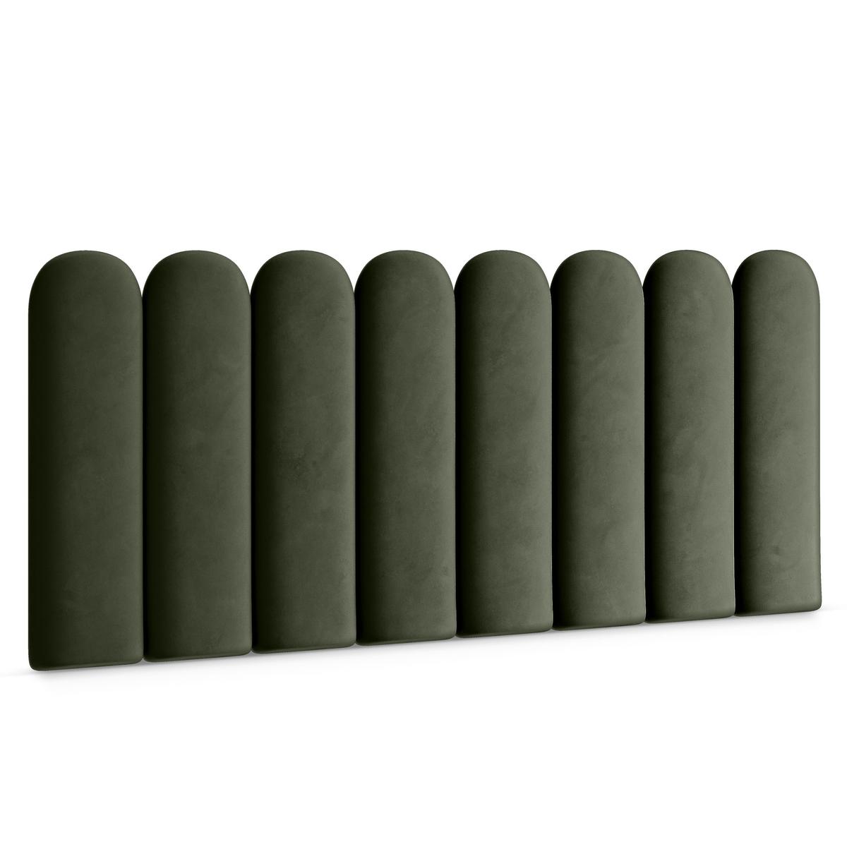 Panele tapicerowane 30x80 cm na ścianę płotek khaki