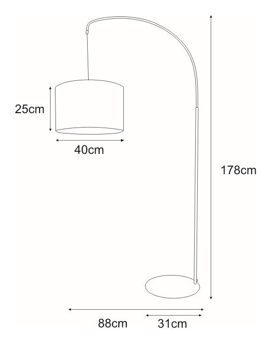 Lampa podłogowa K-4185 MASTER 88x178x40 cm do salonu lub pokoju czarny nr. 3