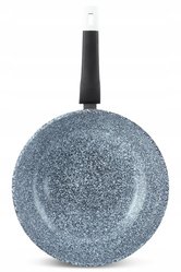 Patelnia 28 cm ceramiczna granitowa głęboka wok wysoka indukcja gaz do kuchni - Miniaturka zdjęcia nr 4