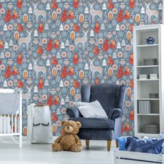 Tapeta Flizelinowa Kolorowe LEŚNE ZWIERZĘTA Drzewa  - Miniaturka zdjęcia nr 3