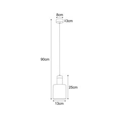 Lampa wisząca K-5255 ALTO 13x90x13 cm do salonu lub pokoju czarny/złoty/bursztyn - Miniaturka zdjęcia nr 5