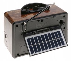 Radio przenośne 23 x 15,5 x 11,5 cm RETRO z funkcją bluetooth   USB ładowany solarnie - Miniaturka zdjęcia nr 5