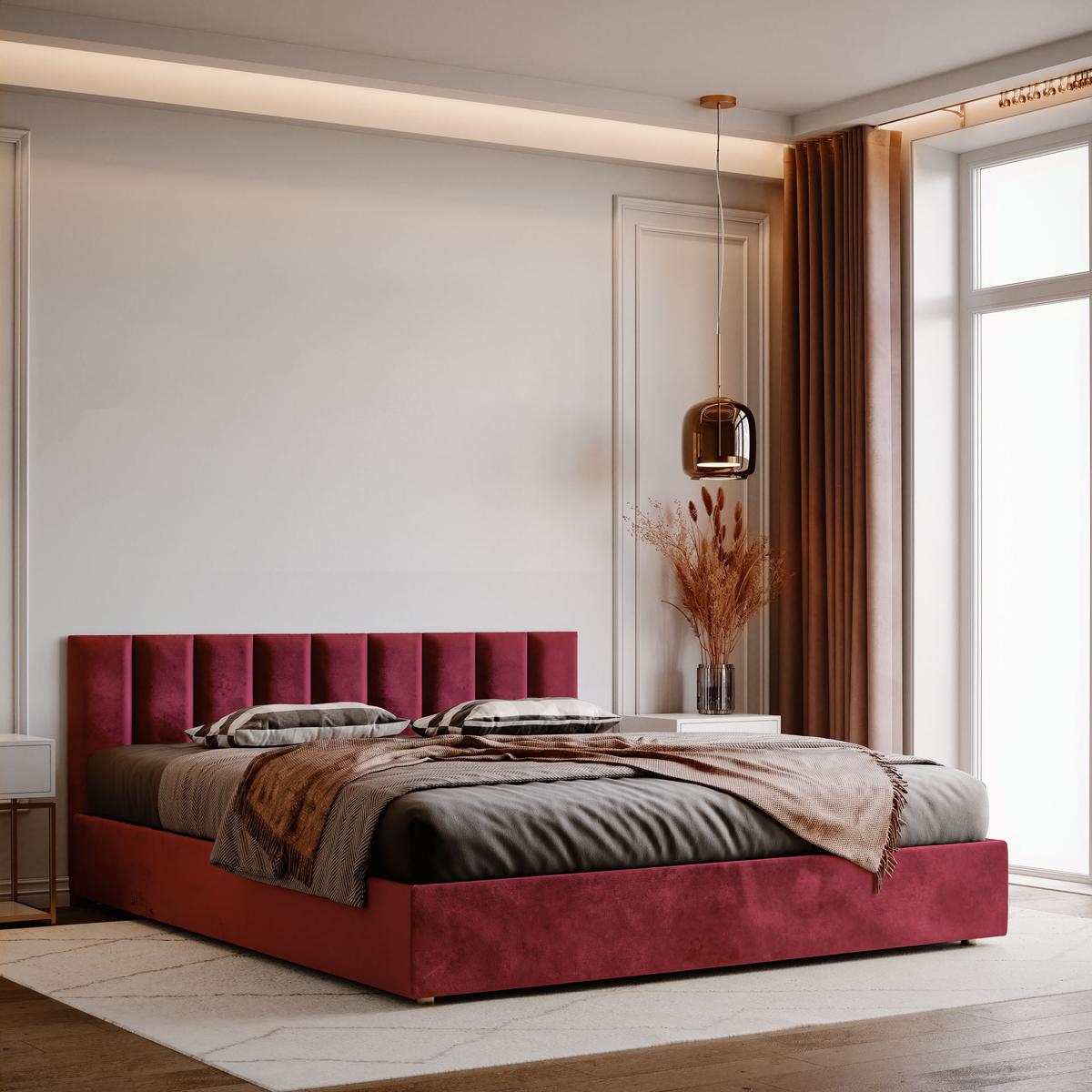  Panele tapicerowane 80x20 cm na ścianę magic velvet bordowy nr. 5