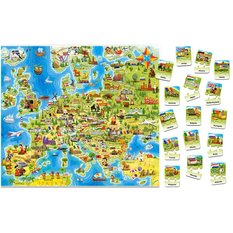 CASTORLAND Puzzle edukacyjne układanka Mapa Europy 212 elementów 7+ - Miniaturka zdjęcia nr 2